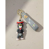 3D PVC Figure Keychain - Tom and Jerry - Tom Cowboy Hat Vest