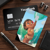 Credit Card Skin Sticker - Moana - Baby Moana On The Beach