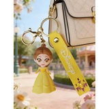 3D PVC Figure Keychain - Disney Princess - Belle Yellow Ball Gown
