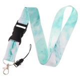 Lanyard - Teal Marble
