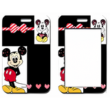 ID Card Badge Holder - Mickey & Friends - Mickey Mouse With Red Bows And Hearts