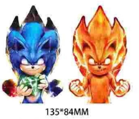 3D Lenticular Sticker - Sonic the Hedgehog - Sonic with Chaos Emerald & Super Sonic Fiery Form