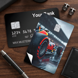 Credit Card Skin Sticker - Formula 1 - Red Bull F1 Car Tire In Rain