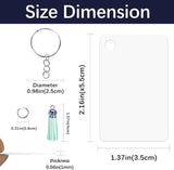 Custom Aluminum Keychain Rectangle 2.16x1.37in Set Of 2