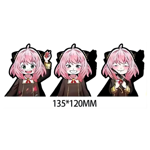 3D Lenticular Sticker - Spy x Family - Anya Forger Joyful & Cute Expressions with Black Cape
