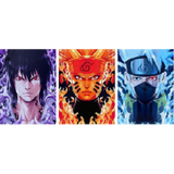 3D Lenticular Poster 12x16 - Naruto - Sasuke Uchiha, Naruto Uzumaki, Kakashi Hatake