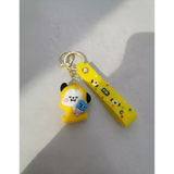 3D PVC Figure Keychain - Bt21 - Chimmy Sleeping Holding Shooky