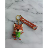 3D PVC Figure Keychain - Zootopia - Nick Wilde Classic Green Shirt