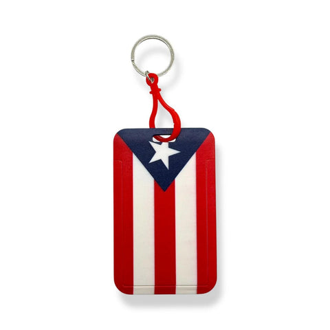 ID Card Badge Holder - Flag of Puerto Rico