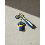 3D PVC Figure Keychain - Football Club - Blue Yellow Football Jersey