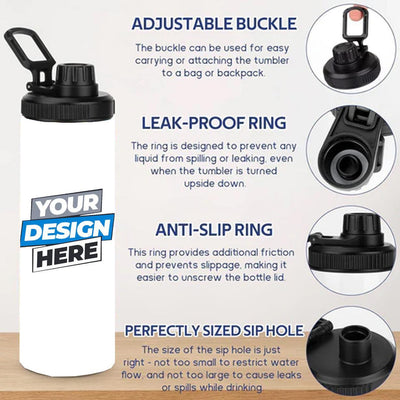 Custom Tumbler 22oz - Screw-On Lid & Buckle