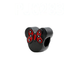 Bracelet Charm - Minnie Mouse - black bead red polka-dot ears