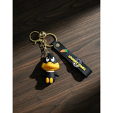 3D PVC Figure Keychain - Looney Tunes - Daffy Duck Grumpy Sitting