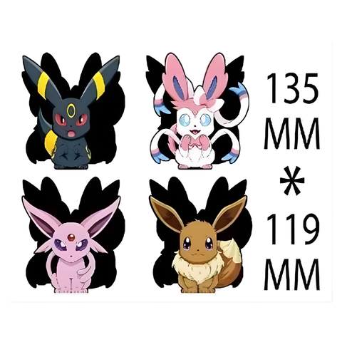 3D Lenticular Sticker - Pokémon - Eevee, Umbreon, Espeon & Sylveon