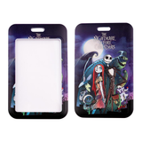 ID Card Badge Holder - Disney - The Nightmare Before Christmas Purple Logo Pinstripe Suit