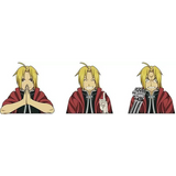 3D Lenticular Sticker - Fullmetal Alchemist - Edward Elric Three Forms