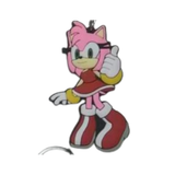Sonic Amy Rose Waving PVC keychain