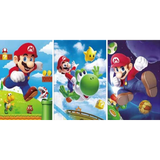 3D Lenticular Poster 12x16 - Super Mario - Mario, Yoshi, Goomba, Koopa Troopa, Piranha Plant