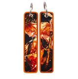 Embroidery Keychain - Demon Slayer - Zenitsu Agatsuma Orange Border Side Profile