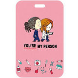 ID Card Badge Holder - Grey's Anatomy - Meredith and Cristina with quote