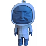 3D PVC Figure Keychain - Squid Game - Front Man White Hooded Suit