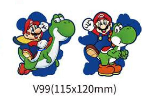 3D Lenticular Sticker - Super Mario - Mario Riding Yoshi