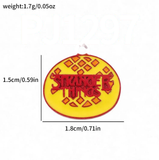 Bracelet Charm - Generic - red and gold ornate round emblem
