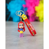 3D PVC Figure Keychain - KPop Demon Hunters - Jia Peace Sign