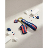 3D PVC Figure Keychain - Football Club - Home Kit Blue Red Stripes