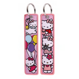 Sanrio Hello Kitty (Pink Background) embroidery keychain
