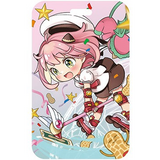 ID Card Badge Holder - Pink-haired Anime Girl With Wings And Waffles