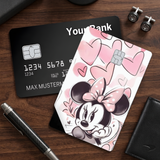 Credit Card Skin Sticker - Mickey Mouse & Friends - Winking Minnie Mouse With Pink Hearts - Holographic