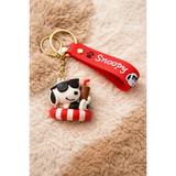 3D PVC Figure Keychain - Peanuts - Snoopy Sunglasses Float Drink