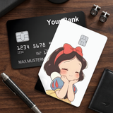 Credit Card Skin Sticker - Snow White - Cute Chibi Snow White Resting - Holographic