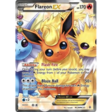 Card Keychain - Pokémon - Flareon & Vaporeon & Jolteon EX Radiant Collection card