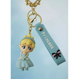 3D PVC Figure Keychain - Disney Princess - Cinderella Blue Ball Gown