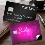 Credit Card Skin Sticker - Barbie - Pink Barbie Logo - Holographic