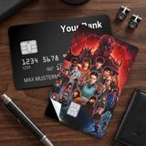 Credit Card Skin Sticker - Stranger Things - Cast With Vecna - Holographic