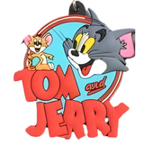 Tom and Jerry Circular Logo Keychain PVC keychain