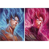 3D Lenticular Poster 12x16 - Dragon Ball - Goku Super Saiyan Blue and Rose