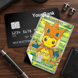 Credit Card Skin Sticker - Pokémon - Pikachu In Charizard Poncho Card - Holographic