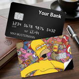 Credit Card Skin Sticker - The Simpsons - Homer Simpson Surrounded By Junk Food