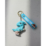 3D PVC Figure Keychain - Dinosaurios - Chibi Parasaurolophus Bandaged Legs