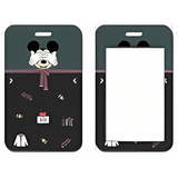 ID Card Badge Holder - Mickey & Friends - Mickey Mouse Covering Eyes Dark Grey