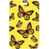 ID Card Badge Holder - Colorful Butterflies On Yellow Background