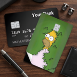 Credit Card Skin Sticker - The Simpsons - Homer Simpson Hiding In Bush Meme - Holographic