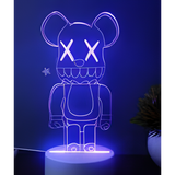 3D LED Night Light - BE@RBRICK - Bearbrick figure with X-eyes