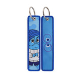 Embroidery Keychain - Inside Out - Sadness Emotion Blue