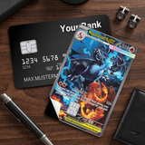 Credit Card Skin Sticker - Pokémon - Blue Flame Black Charizard - Holographic