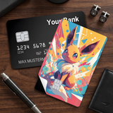 Credit Card Skin Sticker - Pokémon - Colorful Eevee Abstract Art - Holographic